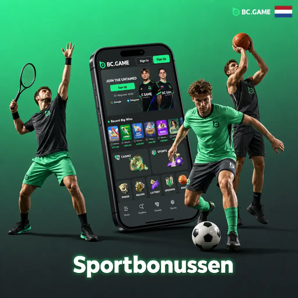 Overzicht van sportbonussen bij BC Game voor cricket, voetbal en esports zoals CS2 en Dota 2