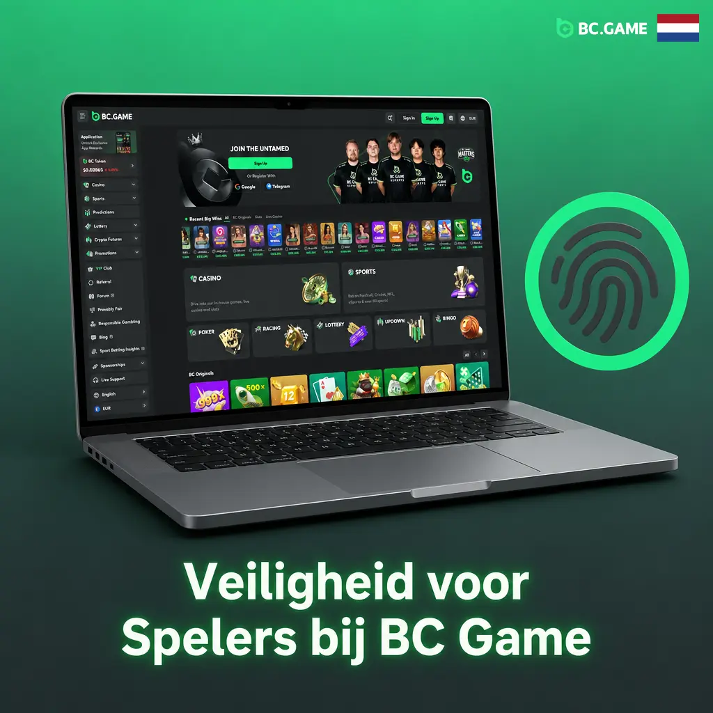 BC Game beveiligt spelersaccounts met SSL-encryptie, Provably Fair technologie en tools voor verantwoord spelen